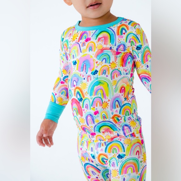 🌈 NWT Birdie Bean Miley Rainbows 3T two piece pajama set - Picture 1 of 7